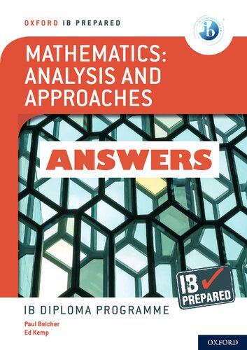 ﻿IB آماده شده برنامه دیپلم IB تجزیه و تحلیل و رویکردهای ریاضی - پاسخ
