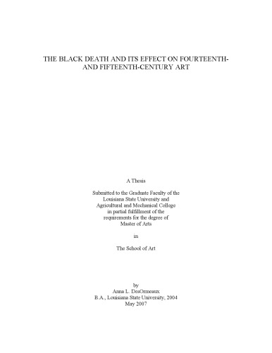 ﻿مرگ سیاه و تأثیر آن بر هنر قرن چهاردهم و پانزدهم