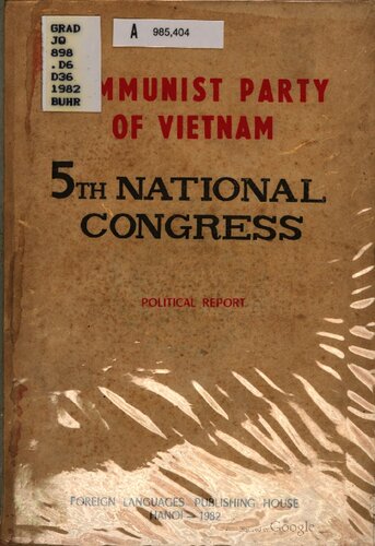 ﻿حزب کمونیست ویتنام پنجمین کنگره ملی گزارش سیاسی