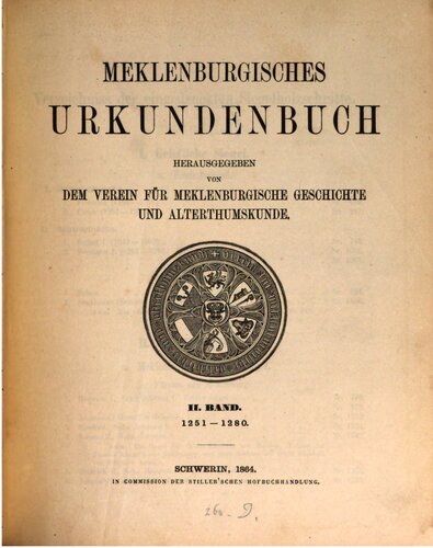 ﻿کتاب اسناد مکلنبورگ / 1251 - 1280
