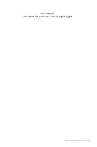 ﻿مسئله مطلق در فلسفه هگل: مطالعات تکاملی و سیستماتیک متافیزیک هگلی