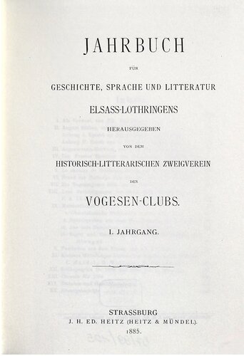 ﻿سالنامه تاریخ ، زبان و ادبیات در آلزاس-لورن