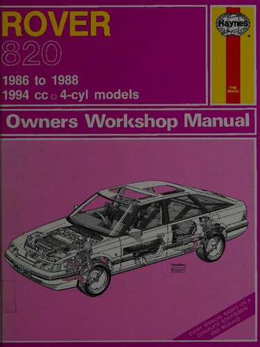 ﻿کتابچه راهنمای کارگاه Haynes Rover 820