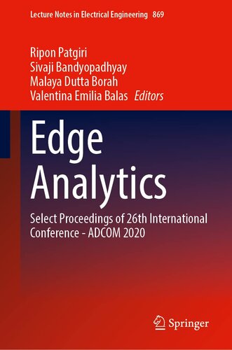 ﻿Edge Analytics: مجموعه مقالات 26th کنفرانس بین المللی - Adcom 2020 (یادداشت های سخنرانی در مهندسی برق ، 869)
