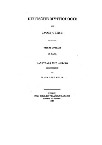 ﻿اساطیر آلمان جلد 3: ضمیمه ها و ضمیمه ها