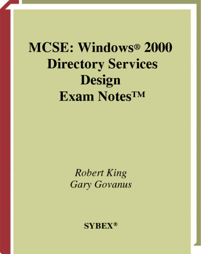 امتحانات یادداشت های طراحی خدمات دایرکتوری MCSE Windows 2000 2000 70-219