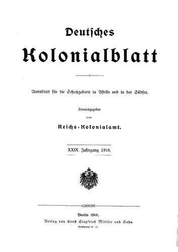 ﻿روزنامه استعمار آلمان روزنامه رسمی مناطق حفاظت شده در آفریقا و دریاهای جنوبی