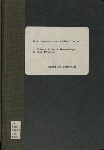 ﻿اساسنامه حزب دموکرات ساحل عاج
