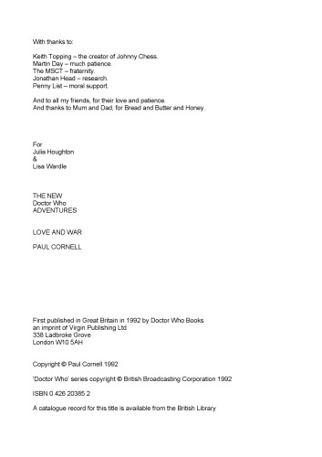 عشق و جنگ (دکتر جدیدی که ماجراجویی می کند)