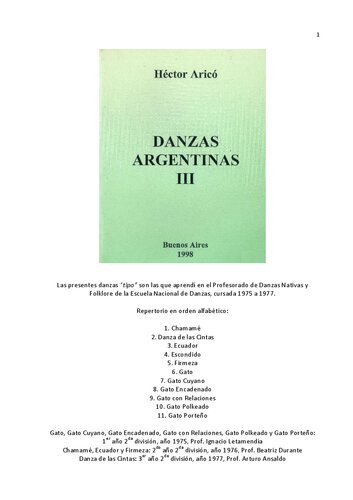 ﻿رقص های آرژانتینی iii