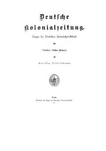 ﻿روزنامه استعمار آلمان ارگان انجمن استعمار آلمان