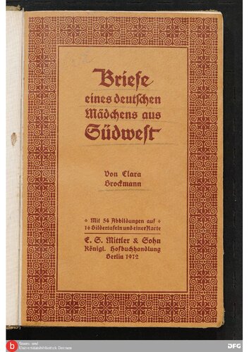 ﻿نامه های یک دختر آلمانی از جنوب غربی