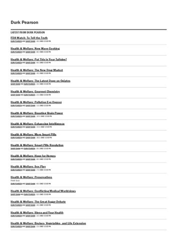 ﻿Orthomolecular: Nutrition and Life Extension مقالات از Durk Pearson و Sandy Shaw، نویسنده کتاب Extension Life