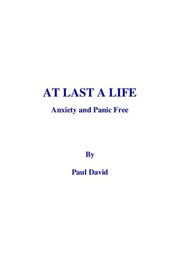 ﻿در نهایت یک زندگی اثر پل دیوید - بدون اضطراب و وحشت