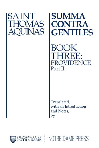 ﻿Summa Contra Gentiles: کتاب سوم: Providence: Part II