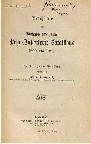 ﻿تاریخچه گردان پیاده نظام آموزشی سلطنتی پروس 1820 تا 1896