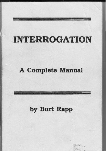 ﻿بازجویی: یک کتابچه راهنمای کامل