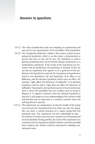 ﻿توضیح آمار: راهنمای مقدماتی برای دانشمندان علوم زیستی، ویرایش دوم (راه حل ها، راهنمای راه حل مربی)