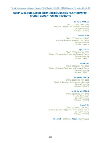 ﻿UZEP: یک پلتفرم آموزش از راه دور مبتنی بر ابر برای مؤسسات آموزش عالی