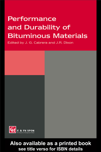 عملکرد و دوام مواد قیر: مجموعه مقالات سمپوزیوم ، دانشگاه لیدز ، مارس 1994