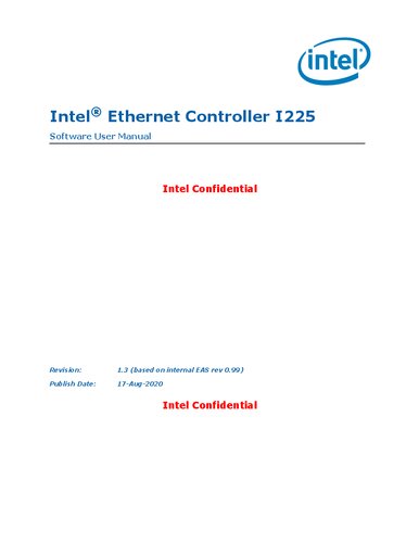 ﻿کنترلر اترنت 2.5 گیگابیت بر ثانیه Intel Foxville/I225 - راهنمای کاربر نرم افزار