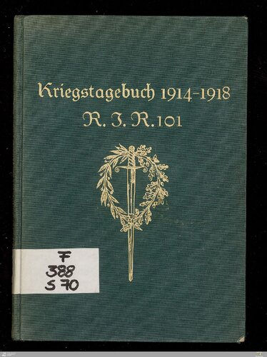 ﻿خاطرات جنگ 1914 - 1918 سلطنتی ساکسون. هنگ پیاده رزرو شماره 101