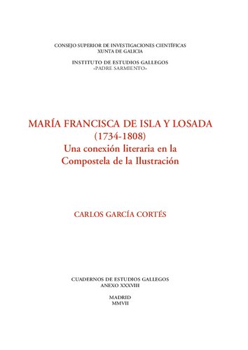 ﻿María Francisca de Isla y Losada (1734-1808): پیوند ادبی در کمپوستلا روشنگری: پیوند ادبی در کمپوستلا روشنگری