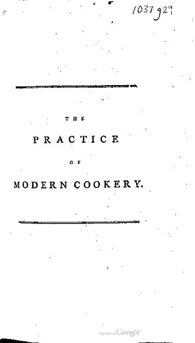﻿عمل آشپزی مدرن، سازگار با خانواده های متمایز، و همچنین با خانواده های متوسط ​​زندگی. که به آن واژه نامه ای از اصطلاحات هنری اضافه شده است
