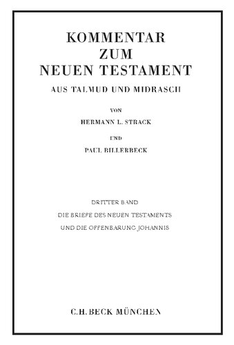 ﻿تفسیر عهد جدید از تلمود و میدراش جلد 3: نامه های عهد جدید و مکاشفه یوحنا