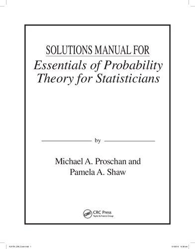﻿ملزومات نظریه احتمال برای آماردانان (راه حل ها، راهنمای راه حل مدرس)