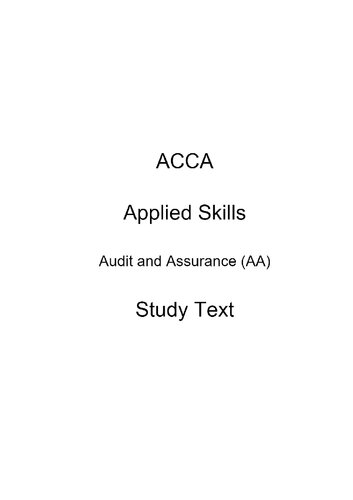 ﻿ACCA Audit and Assurance Kaplan 2024