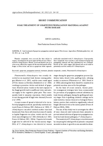 ﻿خیساندن مواد تکثیر انگور در برابر بیماری پتری