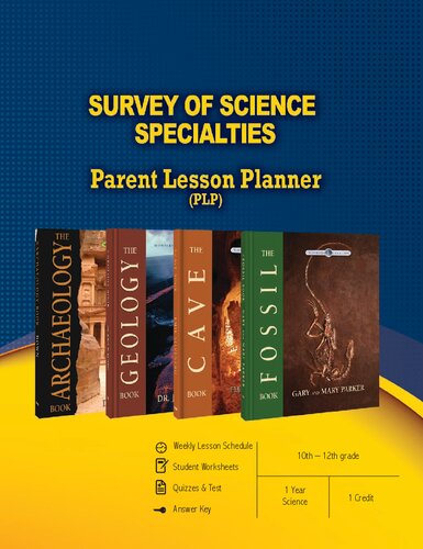 Survey of Science Specialties Parent Lesson Planner