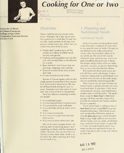 ﻿آشپزی برای یک یا دو نفر