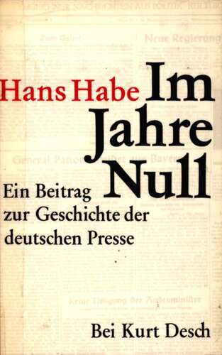 ﻿در سال صفر: سهمی در تاریخ مطبوعات آلمان