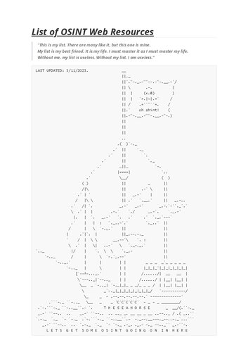 ﻿فهرست کامل منابع وب OSINT - به روز رسانی 3/11/2023