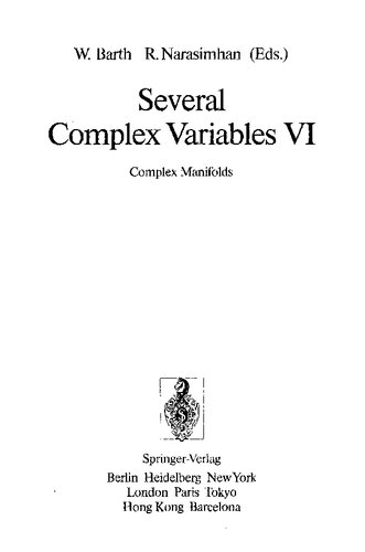 ﻿چندین متغیر پیچیده VI: منیفولدهای پیچیده