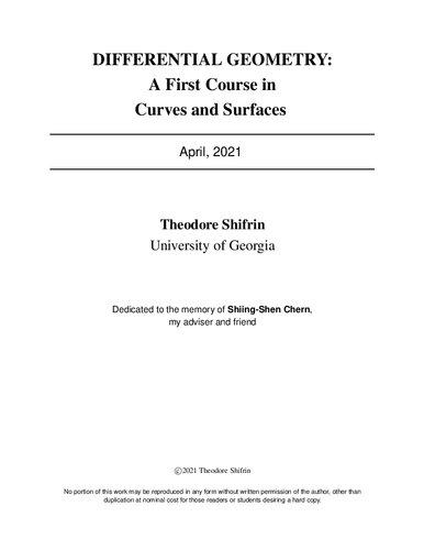 ﻿هندسه دیفرانسیل.. اولین دوره در منحنی ها و سطوح