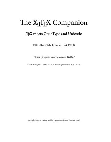 ﻿XeTeX Companion.. TeX با OpenType و Unicode ملاقات می کند