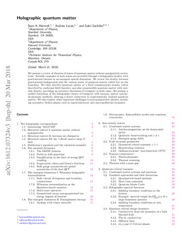 ﻿ماده کوانتومی هولوگرافیک (Mit Press)