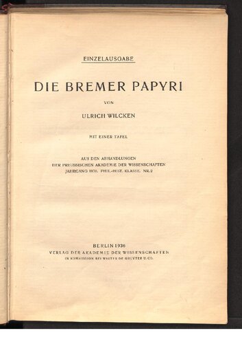 ﻿د Bremer Papyri