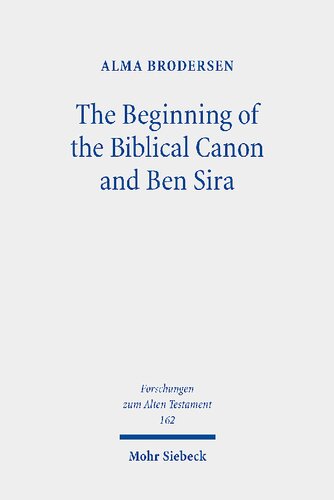 ﻿آغاز قانون کتاب مقدس و بن سیره