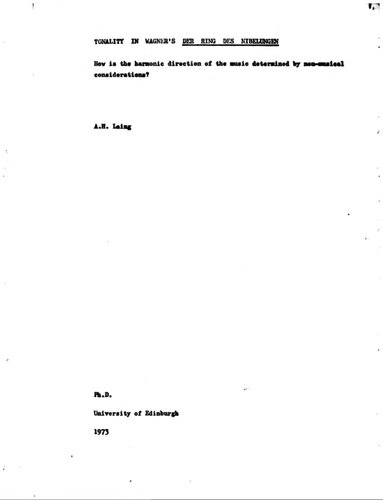 ﻿تونالیته در حلقه حلقه‌های نیبلونگن اثر واگنر