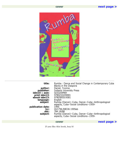 ﻿Rumba: رقص و تغییر اجتماعی در کوبا معاصر (سیاه پوستان در دیاسپورا)