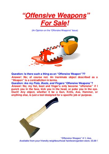 ﻿سلاح های تهاجمی برای فروش!