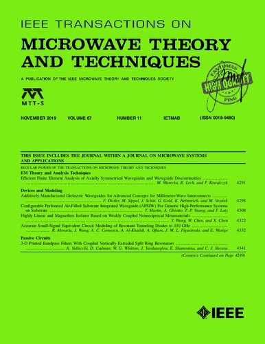 ﻿IEEE MTT-V067-I11 (11-2019)