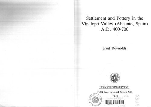 ﻿استقرار و سفالگری در دره وینالوپو (آلیکانته، اسپانیا)، 400-700 پس از میلاد