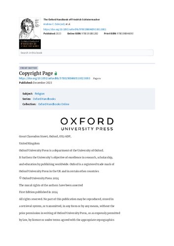 ﻿کتاب راهنمای آکسفورد فریدریش شلایرماخر (کتابهای راهنمای آکسفورد)