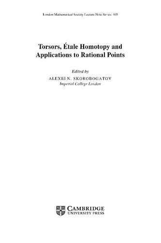 ﻿Torsors، Étale Homotopy و کاربرد در نقاط منطقی