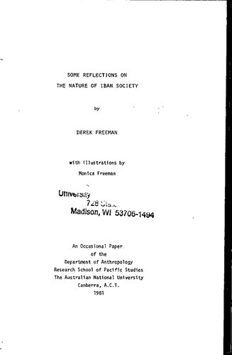 ﻿برخی تأملات در مورد ماهیت جامعه ایبان (مقاله گاه به گاه دانشکده تحقیقات مردم شناسی مطالعات اقیانوس آرام، دانشگاه ملی استرالیا)